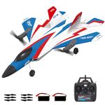 F-22 RC Plane 4 Channel Remote Control Airplane - RC Airplane for Beginners Adult with Aerobatic & Xpilot Stabilization System, Two Batteries - Remote Control Plane Gift for Kids