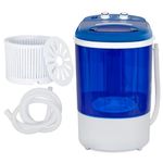 SUPER DEAL Portable Mini Washer and Spinner Combo, 5.7 lbs Capacity Compact Washing Machine with Spin Cycle Basket and Drain Hose for RV Apartments Dorms Camping Traveling, Semi-automatic Laundry 110V