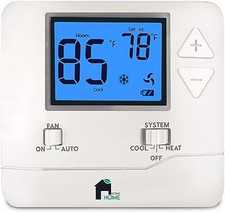 EconoHome Non-Programmable Thermostat for Home - Heat & Cooling Temperature Control - Easy to Install - Digital Thermostat for AC, Central Gas, Oil, Electric Furnaces, Single Stage Systems