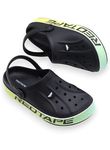 Red Tape Mens Lightweight EVA Clogs Slip-On Comfortable Casual Footwear with Adjustable Back Strap and Anti-Slip Outsole Black