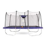 Skywalker Trampolines 15'X 9' Rectangle Trampoline with Enclosure Net & Basketball Hoop - Blue