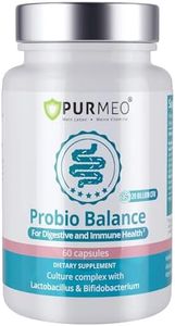 purmeo Lab4 Probiotics for IBS Diarrhea, Gas, Bloating - Lactobacillus Acidophilus & Bifidobacteria - 20 Billion CFU - Support Immune, Digestive & Gut Health - Shelf Stable - 60 Days Supply