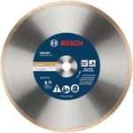 Bosch DBC1001 10 in. Continuous Rim Diamond Wheel | Precise Cuts, Smooth Finish | Ceramic Tile, Slate, Porcelain, Marble | Tile Saw