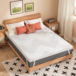 10cm Mattress Topper King Bed, Memory Foam Mattress Topper King with Anti-Slip Breathable Washable Cover, Back Pain Relief, King Size 150x200x10cm