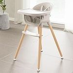 Fodoss 3-in-1 Wooden High Chair for