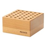 MEEDEN Beechwood Pencil and Brush Holder: 36 Holes Paint Brush Storage Organizer & Holder Rack - Wooden Block Pencil Holder for Paintbrushes, Pens and Art Tools - Paint Brush Holder Display Stand