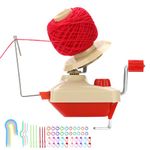 Axmru Yarn Winder Yarn Ball Winder Wool Ball Winder Yarn Cake Winder Ball Winder for Yarn Hand-Operated Swift Yarn Easy to Set Up and Use with 53 Pieces Stitch Markers Knitting Kit for Yarn Storage