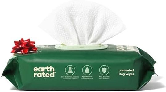 Earth Rated Textured Pet Wipes for Dogs & Cats, Cleaning and Odor-Controlling Grooming Wipes for Paws, Body, and Butt, Unscented, 100 Count