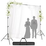 EMART Backdrop Stand,10x10ft Adjustable Photo Background Stand for Parties Photography, Back Drop Stand Banner Background Holder Support System Kit for Photoshoot Video Studio, Birthday
