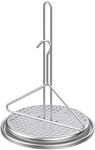 Turkey Chicken Fryer Accessory Kit with Wire Handle Lifter Hook Vertical Roaster Holder Base for Deep Fry Pot Grill BBQ