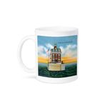 3dRose Southwest Ledge Light, New London, Connecticut Lighthouse Mug, Ceramic, White, 11.43 x 8.45 x 12.7 cm