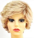 Forever Young UK Ladies Short Light and Ash Blonde Mix Lifting Fashion Wig with Rolling Curls