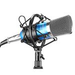 Neewer NW-700 Studio Condenser Microphone Set Including: NW-700 Condenser Microphone, Metal Microphone Shock Mount, Ball-Type Foam Cap, Audio Cable for Broadcasting Voice Recording