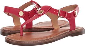 Tommy Hilfiger Women's Bennia Sandal, Red, 5