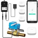 YoLink DIY Automatic Water Leak Detection & Shut-Off Starter Kit, Water Valve Operator, Wireless Valve Controller, (3) Leak Sensors, Hub