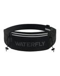 Waterfly Running Belt Bum Bag: Breathable Slim Waist Bag Phone Holder with Marathon Number Clip for Runners Jogging Exercise - Anti Theft Travel Wallet for Women Men Waistband Black