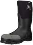 Bogs Men's Forge Tall Industrial Steel Toe Work Rain Boot, Black, 10 D(M) US