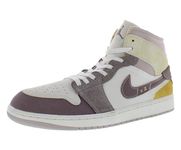 NIKE Air Jordan 1 Mid Men's Shoes, Sail/Taupe Haze-fossil Stone, 6.5 UK