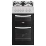 Indesit ITG5GMW 50cm Gas Twin Cavity Cooker – White – A+ Rated, 54L Main Oven, Separate Grill
