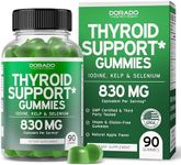 Thyroid Support For Women & Men (90 Gummies) Ashwaganda, Iodine, Bladderwrack, Kelp, & Schisandra - Thyroid Support Supplement - Delicious Flavor - Non-GMO, Vegan, Gluten-Free - (90 Thyroid Gummies)