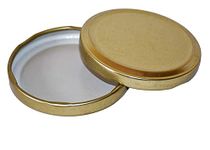 Seiri Air Tight Metal Cap Lids | for Glass Jars & Milk Bottle | Pack of 10 Pcs CAPS (43mm) (Gold)