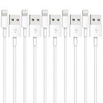 PLUXION 5Pack (3/3/6/6/10 FT) iPhone Charger Cable Long Lightning Cable Fast Charging Cord High Speed Data Sync USB Cable for iPhone 14 13 12 11 Pro Max XR XS Mini 8 7 Plus