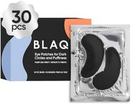 BLAQ Award Winning Under Eye Patches for Dark Circles and Puffiness, Premium Under Eye Mask with Red Algae, Hyaluronic Acid and Activated Charcoal. Vegan and Cruelty-Free, 30-Pack.