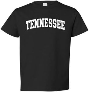 Wild Bobby State of Tennessee College Style White Fashion Toddler Crew Graphic T-Shirt, Black, 5T/6T