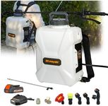 3Gallon Lawn Garden Sprayer Compatible with Dewalt 20V Battery, Backpack Pump Sprayer w/ 2.0Ah Battery, Translucent Water Tank, Adjustable Pressure, for Spraying Plants, Watering, Weeds, Cleaning