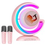 Kids Karaoke Machines for Girls with 2 Wireless Microphone, Mini Bluetooth Speaker Microphone Party Lights for Kids and Adults, Birthday Gifts for Girls Boys Family Home Party