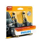 PHILIPS 9006 Standard Halogen Replacement Headlight Bulb, 2 Pack