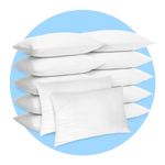 Avalon Bedding Pillow Cases Standard Size Set of 12 White Pillow Cases Cotton Blend 200 TC Pillow Covers Perfect for Home & Hospital, Hotel Quality Pillow Protectors 20"x30" Queen Size