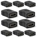 Cmple - [10 Pack HDMI Female to HDMI Female Adapter Gold Plated, High Speed HDMI Coupler F/F Female to Female Adapter C