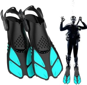 Snorkel Fins, Swimming Flippers, Swim Training Fins, Full Foot Pocket Swim Fins, Swimming Floating Flippers for Water Training, Snorkeling, Diving, Swimmings (Green, L/XL 42-47)