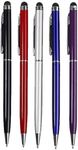 5/10X Capacitive Touch Screen Stylus Ball Pen for Apple iPhone iPad iPod Samsung - Dual-Function, 5.5 Inches, 0.7 mm Nib, Smooth Writing, Pocket Clip