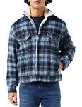 Levi's Men's Vintage Fit Sherpa Trucker Jacket Jack Ponderosa Pine (Green) S -