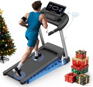Kitopa 2025 Treadmills for Home, Sporty Digital Screen with 7HP, 12 MP/H, 18% Auto Incline, Heart Rate & Bluetooth Speakers, Running Machine 180KG Capacity with Wide Belt for Home Office Gym
