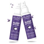 Sleep with Me Pillow Spray, All-Natural Sleep Spray, Chamomile, Bergamot, Geranium, Ho Wood, & Lavender Essential Oil Blend, Soothing Pillow Spray and Room Freshener, 100 mL, Pack of 2 - Nuvo Wellness