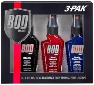 Bod Man Body Spray Pack of 3 Styles, Black - Most Wanted - Really Ripped Abs