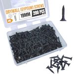 Rishabh Hardware - Drywall/Gypsum Screws [19mm (0.75 inch) | 200 pcs], For Wall, Wood, Thin Metal Sheets, Pack of 200pcs