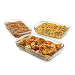 Libbey Baker's Basics 3-Piece Glass Pan Set