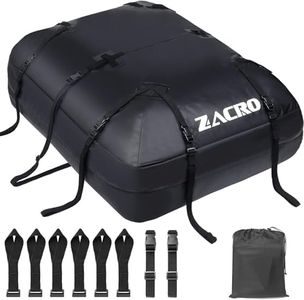Zacro Sac de Toit pour Voiture 425 litres 15 Pieds Cubes Sac de fret, Porte-Bagages de Toit Pliable et étanche, Sangles pour Toute Voiture avec Galerie Coffres de Toit