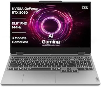 Lenovo LOQ Gaming AI Laptop | 15.6" Full HD 144Hz | NVIDIA GeForce RTX 5060 8GB | AMD Ryzen 7 250 | 16GB RAM | 1TB SSD | Win11 | QWERTZ | Weiss-Beleuchtete Tastatur | Grau | 3 Monate Game Pass