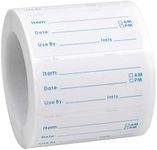 Chstarina 500 pcs Food Storage Labels on Roll Self-Adhesive Food Date Labels Freezer Tag Stickers Prep Canning Labels 50×25 mm for Home and Restaurant Food Freezer Reminder