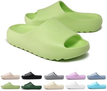 Cloud Slides for Kids,Boys Girls Shower Slippers Bathroom Pool Sandals,Toddler Home House Open Toe Comfy Thick Sole Slippers,Summer Non-Slip Beach Shoes Green30