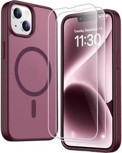 SPIDERCASE Magnetic for iPhone 13 Case for iPhone 14 Case,Wine Red