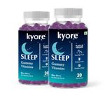 Kyore Nutritions Melatonin Sleep Gummies Melatonin 7mg for Healthy Sleep Cycle | Helps Relief Stress & Anxiety (Non-Habit Forming) | 100% Vegetarian | 30 Gummies (Pack of 2)