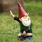 10.3 Inch/26cm Funny Garden Gnome Figurine Outdoor Statue,Patio Lawn Yard Art Ornaments, Garden Figurines for Outdoor Home Yard Decor (10.3 inch)