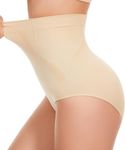SIMIYA Tummy Control Knickers High Waisted Shapewear for Women, Body Shaper Under Dresses, Pull In Knickers for Stomach, Hold Me In Pants for Party, Wedding & Everyday Wear Beige