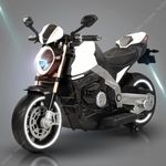 Baybee Rechargeable Battery Operated Bike for Kids, Ride on Kids Bike with LED Light, Bluetooth & Music | Electric Bike for Kids | Baby Battery Bike for Kids to Drive 3 to 8 Years Boys (White)